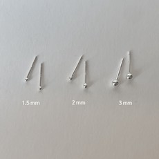 실버925 심플 볼 귀걸이 (3 size)
