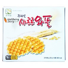 자체브랜드 우리밀 국산버터 샤르르와플 과자 80g, 10개