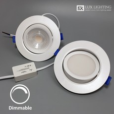 룩스램 LED 4인치 디밍 일체형 직회전 10W 슈퍼플리커프리 초슬림 밝기조절 조광용, 확산타입, 주광색_밝은하얀색, 1개