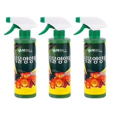 에스앤몰 식물영양제 스프레이 500ml x 3개 화초 화분 뿌리는 액상 비료 줄기 뿌리 영양제