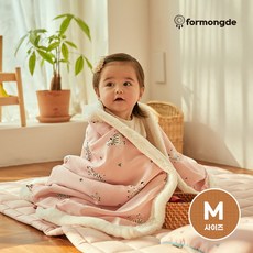 포몽드 페이크퍼 아기 블랭킷 모달 극세사 유모차 애착 겨울 신생아 이불 M, 페이크퍼 블랭킷/03라임가든/M(70x90)