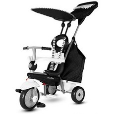 [아마존베스트]smarTrike Vanilla Plus Toddler Tricycle for 1 2 3 Year Olds - 4 in 1 Multi-Stage Trik, Black  White_One Size, One Size, Black  White