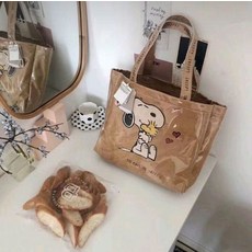 해외직구 ZARA Little Red Book Same Snoopy 스누피 Retro Washed Kraft Paper플리츠 자라 코스 COS UR 버킷백-49124