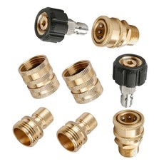 Royalways 8pcs 1/2``3/4 ''압력 와셔 어댑터 퀵 커플러 가든 호스 어댑터