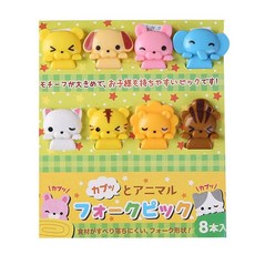 귀여운 미니 포크 동물 만화 간식 케이크 디저트 과일 공룡 이쑤, 1개, 4.8 pcs