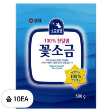 샘표 소금요정 천일염 꽃소금, 10개, 500g