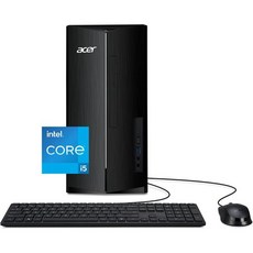 acer 아스파이어 데스크톱 | 인텔 i510400 6코어 UHD 그래픽 USBC 와이파이 6 블루투스 DVDRW 32GB DDR4 2TB M.2 SSD Win10 홈 블랙, 48GB 2TB SSD_Windows 10 Pro - 인텔i510400