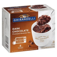 기라델리 다크 초콜렛 브라우니 믹스 65g x 24팩 초코 초콜릿 Ghiradelli Brownie Mix Dark Chocolate, 24개, 없음