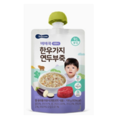 베베쿡 한우 가지 연두부죽 실온이유식 후기 100g, 8개, 3가지 혼합맛 (한우 + 가지 + 연두부)