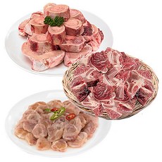 황금한우 사골 우족 통사태 잡뼈등 다양한 한우보신, 1개, 03_사골2kg+스지(냉동)600g+잡뼈1kg