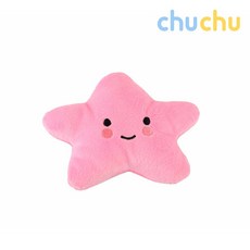 츄츄 봉제인형 삑삑이 반려견 장난감, 1개, 별(핑크)