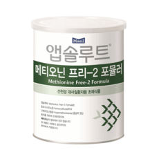 매일유업 앱솔루트 매티오닌 프리-2 포뮬러 선천선 대사질환자용 400g 4세부터성인 맞춤영양설계, 매티오닌 프리-2 포뮬러 400g 1캔, 1개