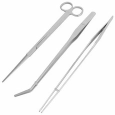 어항 가위 족집게 조류 깨끗한 모래 긁힘 유지 보수 도구 수생, 3Pcs B