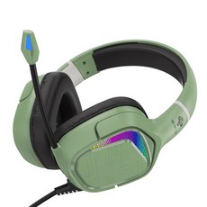  GDEVIL 지데빌 G538 WILDCAT 가상 7.1CH RGB 게이밍 헤드셋 노이즈캔슬링 마이크 그린  상품 이미지
