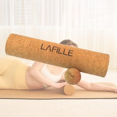 라필레 뭉침 제거 고밀도 친환경 코르크 폼롤러 45 x 10cm, 1세트, 폼롤러+마사지볼