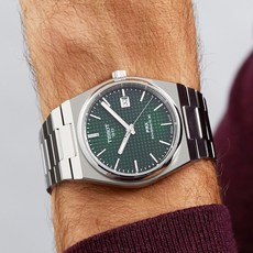 티쏘 PRX 파워매틱80 그린 40mm 남자 메탈 손목시계 T137.407.11.091.00