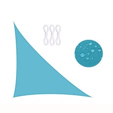 FanGgg 직각삼각형 타프스크린 홀리데이타프 그늘막 옥스퍼드 타프, 라이트블루