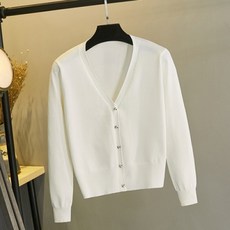 생활도움 초가을 니트 카디건 여춘추 니트 니트 숏에 슬림 가을 코디 2020