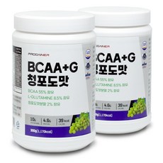 프로게이너 BCAA+G 청포도맛 아미노산 글루타민, 300g, 2개