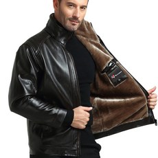 남자 가죽 재킷 극세 램스킨 보온성 방한 자켓 양가죽 융털 자켓 캐주얼 가죽 방수 윈드 오버핏 레더 빅 사이즈 자켓