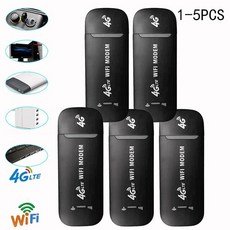 무선 4g lte usb 와이파이 라우터 150mbps 휴대용 모바일 광대역 모뎀 스틱 sim 카드 4g 무선 라우터 네트워크 어댑터 1 5pcs, 3개, 검은색, 3개