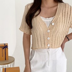 키즈반팔가디건