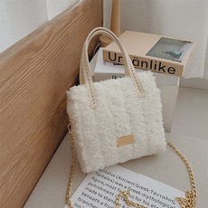 DIY 핸드메이드 가방 만들기 키트 미니 양털 크로스 토트 백 집순이, 화이트재료가방, 단일옵션개