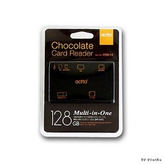 ACTTO 초콜릿 카드 리더기 CRD-14/SD카드/메모리