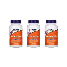 나우 푸드 아스타잔틴 4mg 90소프트젤 Astaxanthin [3병], 3개, 90정