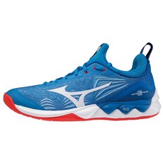 Mizuno 여성용 웨이브 루미너스 배구화 290mm(11 1/2) 컴페티션 블루 295mm