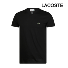 라코스테 LACOSTE 남성 반팔티 브이넥 블랙 TH6710
