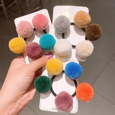 유후몰/방울레인보우/폼폼이/겨울헤어끈/묶으면정말예쁜