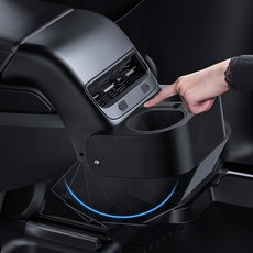 레모토 테슬라 뒷좌석 풀커버 컵홀더 자동차 차량용 차량 악세사리 송풍구 접이식 일체형 컵 홀더 거치대