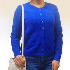 제니팩토리 국산 심플한 알파벳자수 속단추 가디건 3color 5350