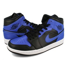 나이키 NIKE AIR JORDAN 1 MID 에어 조던 미드 BLACK / HYPER ROYAL WHITE 554724-077