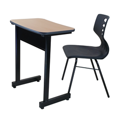 [예일교구]-튼튼하고 아담한 학원책상&의자세트, L형기본세트, 오크, 블랙