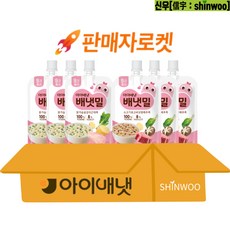 [아이배냇] 배냇밀 베베 짜먹는 유아용 이유식 2종 소고기 표고버섯 3개 + 닭가슴살 감자 3개, 600g, 1세트, 소고기표고버섯3 + 닭가슴살감자3
