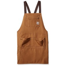 Carhartt 칼하트 남성 요리 목공 공예 미술 바리스타 작업용 앞치마, 브라운, 1개