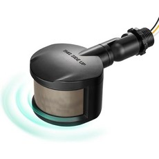 EDISHINE 모션 센서 자동 황혼에서 새벽까지 120V AC PIR 조정 가능한 지연 시간 및 감지 범위 180도 교체 보안 투광등 화이트 UL 목록