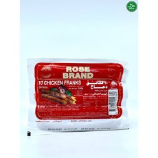 Halal Premium Danish Rose Poultry Chicken Frank Sausages 할랄 프리미엄 덴마크 로즈 풀트리 치킨 프랭크 소시지, 1개, 340g