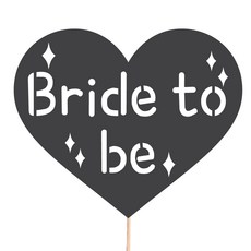 비비드레인 메세지픽 케이크토퍼, 1개, 72-Bride to be