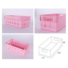 장난감 소품 정리함 바구니 바스켓 3호 수납케이스, 화이트