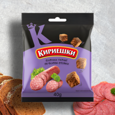Сухарики Kirieshki из ржаного хлеба со вкусом салями, 40 г