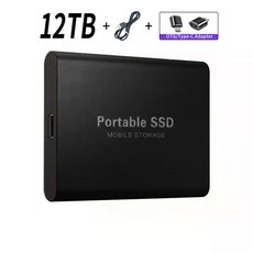 SSD 드라이브 휴대용 외장 하드 저장 장치 노트북 USB 3.1 1TB 500GB, 한개옵션1, 21.Black 64TB