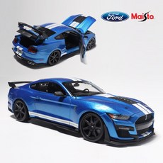 마이스토 1-18 2020 포드 머스탱 쉘비 GT500 Blue 다이캐스트 모형자동차 미니카 키덜트 수집
