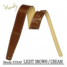 Moody 스트랩 Leather/Leather 2.5인치 Standard Size Light Brown/Cream