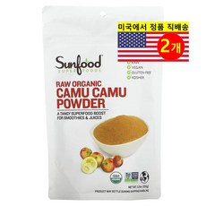 Sunfood 선푸드 그린 슈퍼 푸드 카무 카무 파우더 Camu Camu, 2개, 100g