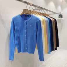폴로 랄프로렌 꽈배기 라운드 니트 가디건