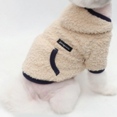 강아지옷 뽀송뽀송 개타고니아 양털 후드 3 COLOR S-XL, 베이지