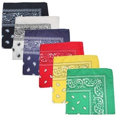 Paisley 100% Polyester Unisex Bandanas - 5 Pack 페이즐리 100% 폴리에스테르 남녀공용 반다나 - 5팩